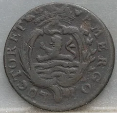 Duit 1766 Zeeland — Koper achterzijde