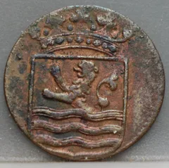 Duit 1766 Zeeland VOC achterzijde