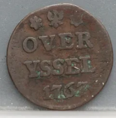Duit 1767 Overijssel voorzijde