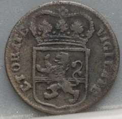 Duit 1767 Overijssel achterzijde