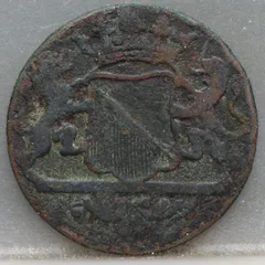 Duit 1767 Stad Utrecht achterzijde