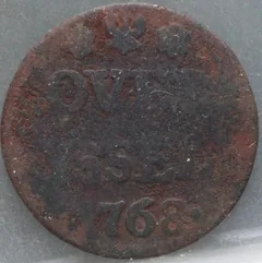 Duit 1768 Overijssel voorzijde