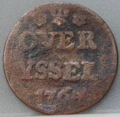 Duit 1768 Overijssel voorzijde