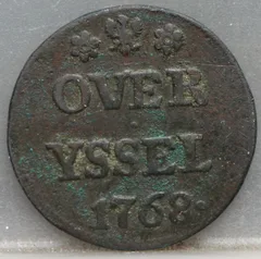 Duit 1768 Overijssel voorzijde