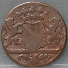 Duit 1768 Stad Utrecht achterzijde