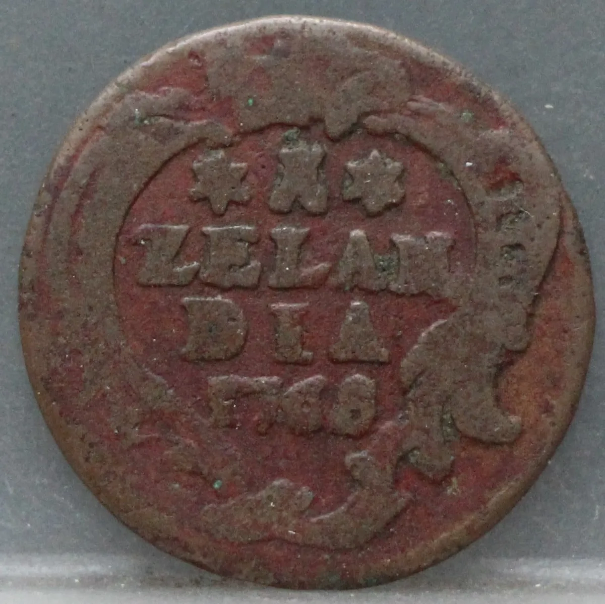 Duit 1768 Zeeland — Koper voorzijde