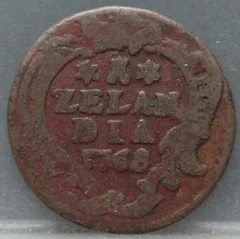 Duit 1768 Zeeland — Koper voorzijde