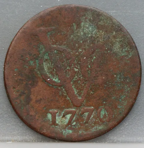 Duit 1770 Holland VOC — Koper