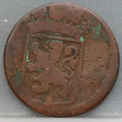Duit 1770 Holland VOC — Koper achterzijde