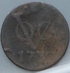 Duit 1770 Utrecht VOC — Koper voorzijde