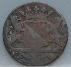 Duit 1770 Utrecht VOC — Koper achterzijde
