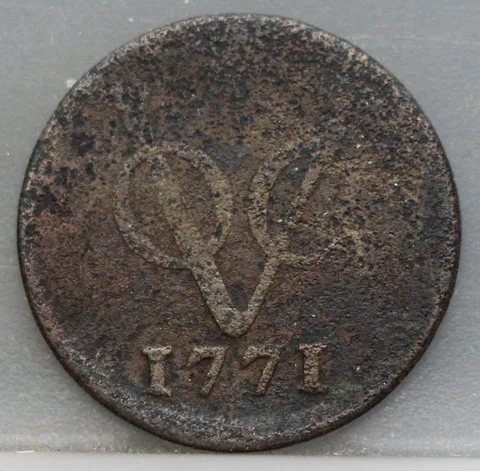 Duit 1771 Holland VOC — Koper