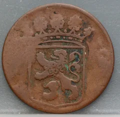 Duit 1778 Holland VOC — Koper achterzijde