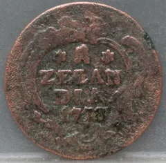 Duit 1778 Zeeland — Koper voorzijde