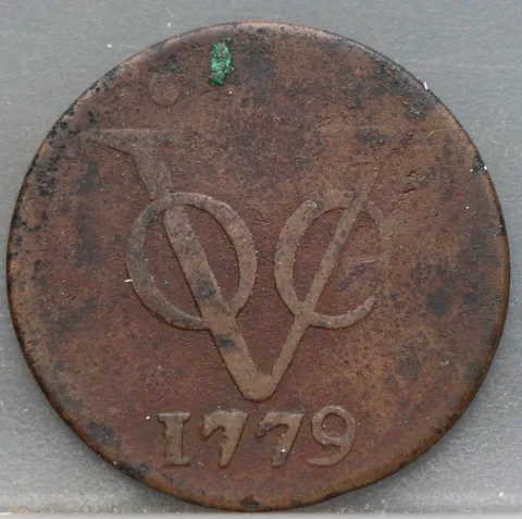 Duit 1779 Holland VOC — Koper