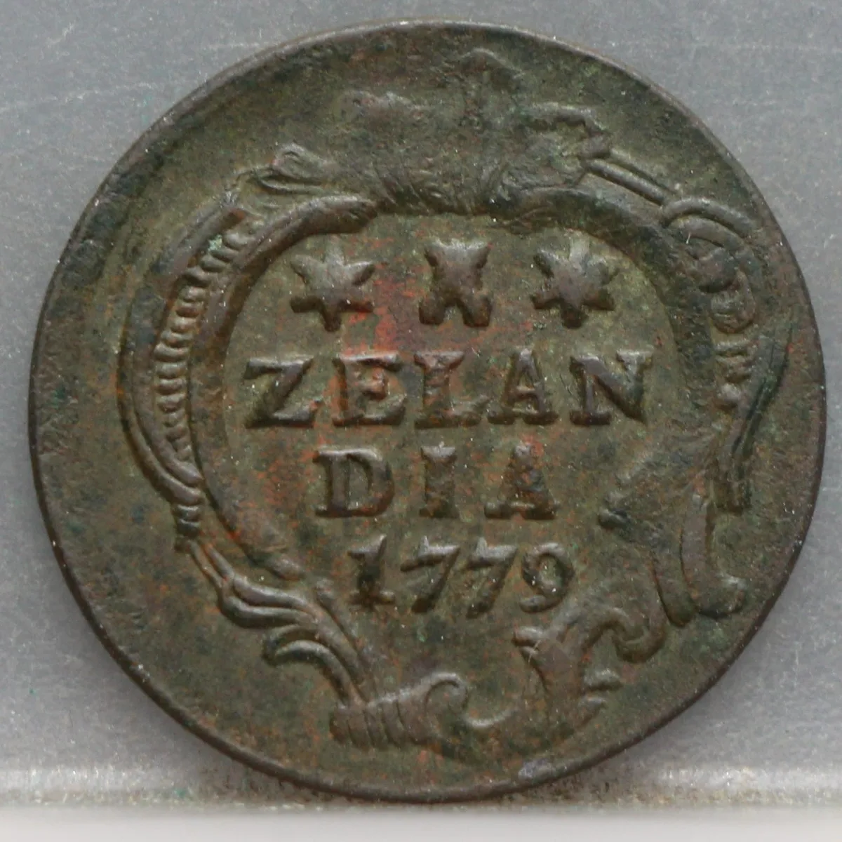 Duit 1779 Zeeland — Koper voorzijde