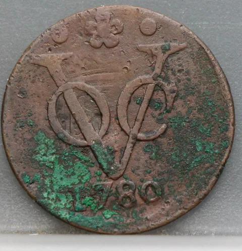 Duit 1780 Holland VOC — Koper