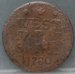 Duit 1780 West-Friesland — Koper voorzijde
