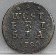 Duit 1780 West-Friesland — Koper voorzijde