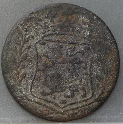 Duit 1780 West-Friesland Koper achterzijde