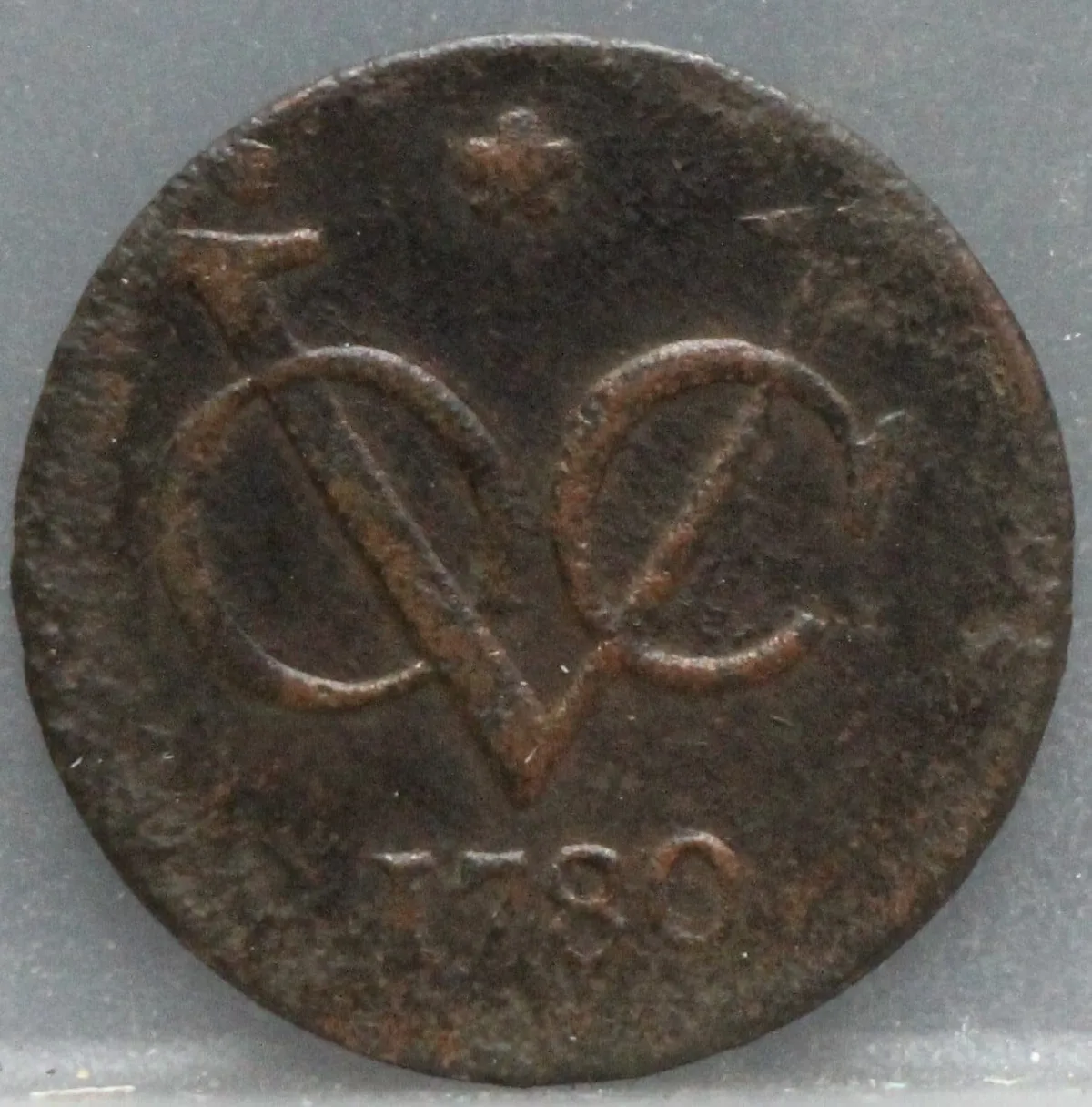 Duit 1780 West-Friesland — Koper VOC voorzijde