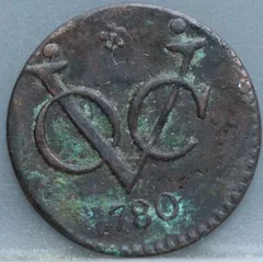Duit 1780 West-Friesland — Koper VOC voorzijde