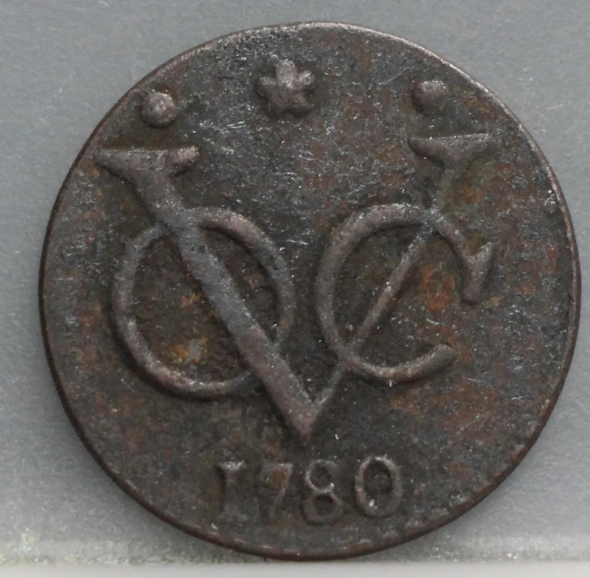 Duit 1780 West-Friesland — Koper VOC voorzijde