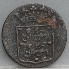 Duit 1780 West-Friesland — Koper VOC achterzijde