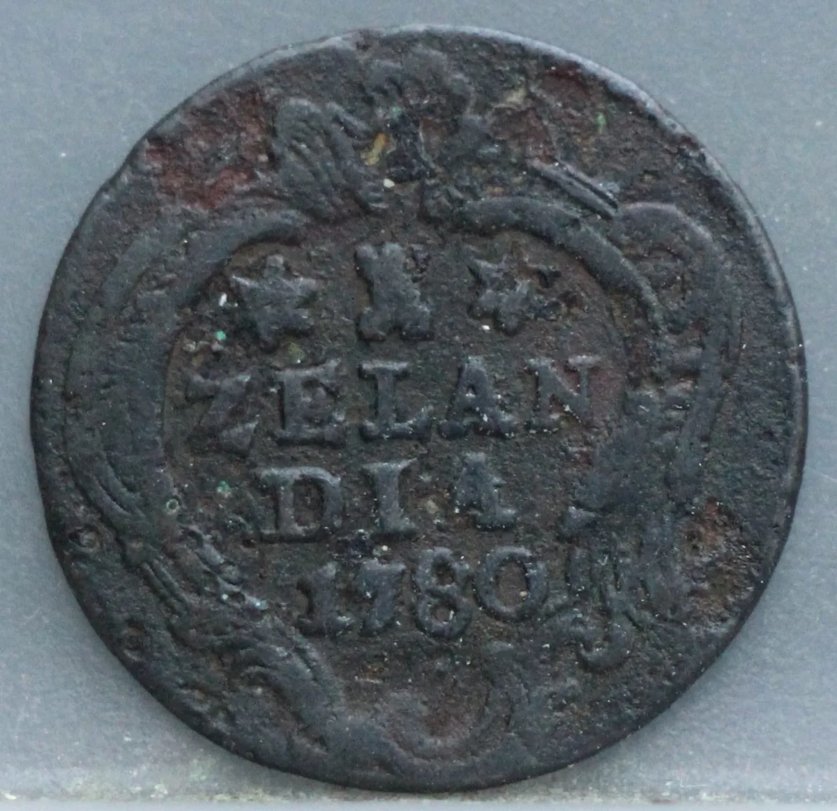 Duit 1780 Zeeland — Koper voorzijde
