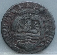 Duit 1780 Zeeland — Koper achterzijde