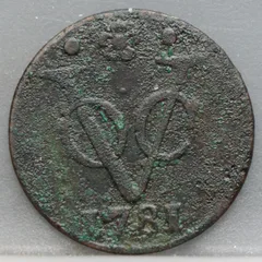 Duit 1781 Holland VOC — Koper voorzijde