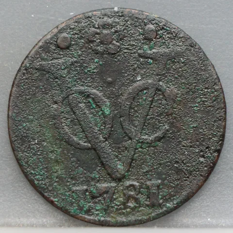 Duit 1781 Holland VOC — Koper