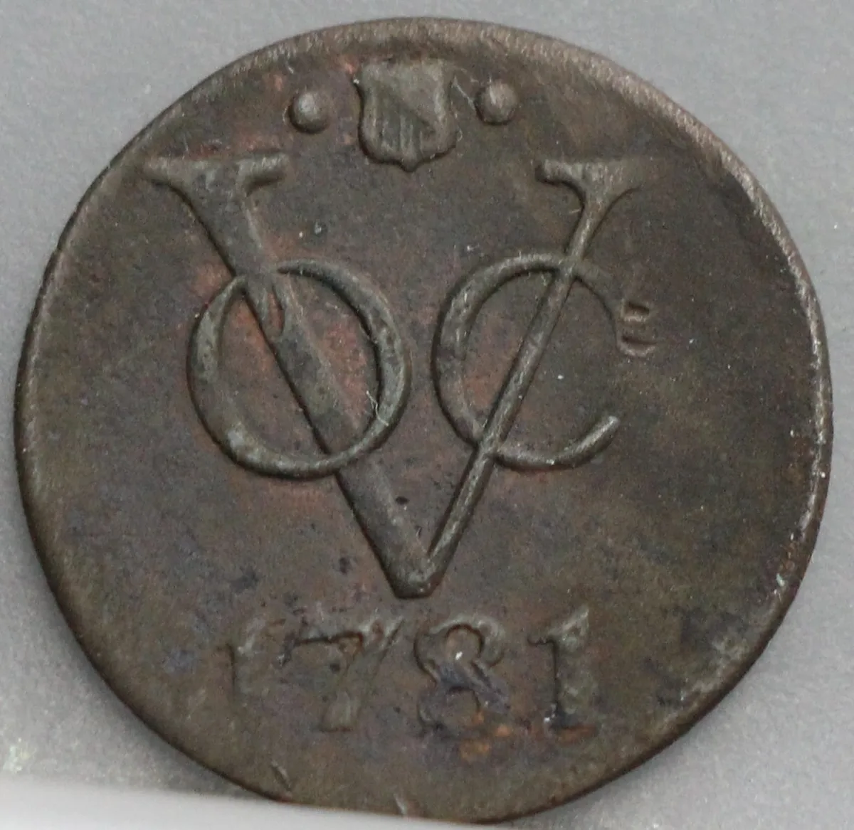 Duit 1781 Utrecht VOC voorzijde