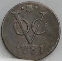 Duit 1781 Utrecht VOC voorzijde