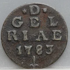 Duit 1783 Gelderland voorzijde