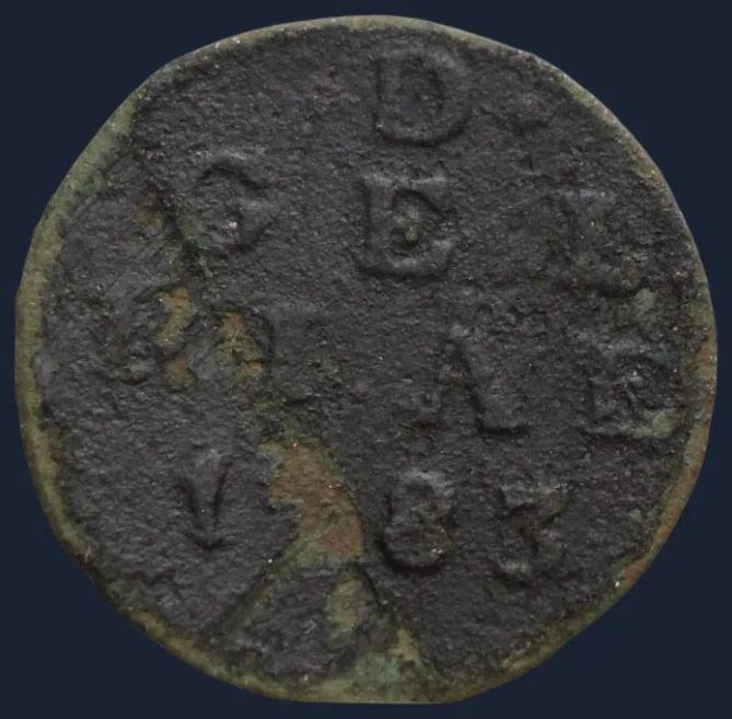Duit 1783 Gelderland