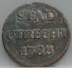 Duit 1783 Stad Utrecht voorzijde