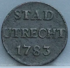 Duit 1783 Stad Utrecht voorzijde