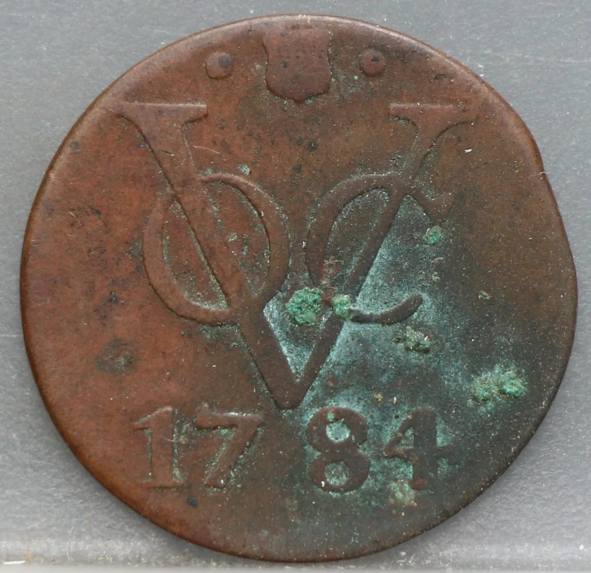 Duit 1784 Utrecht VOC voorzijde