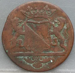 Duit 1784 Utrecht VOC achterzijde
