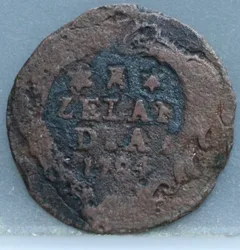 Duit 1784 Zeeland — Koper voorzijde