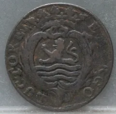 Duit 1784 Zeeland — Koper achterzijde
