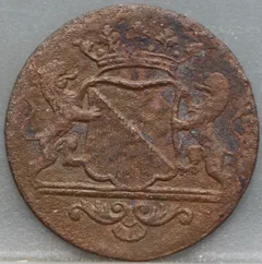 Duit 1785 Utrecht VOC achterzijde