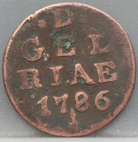 Duit 1786 Gelderland