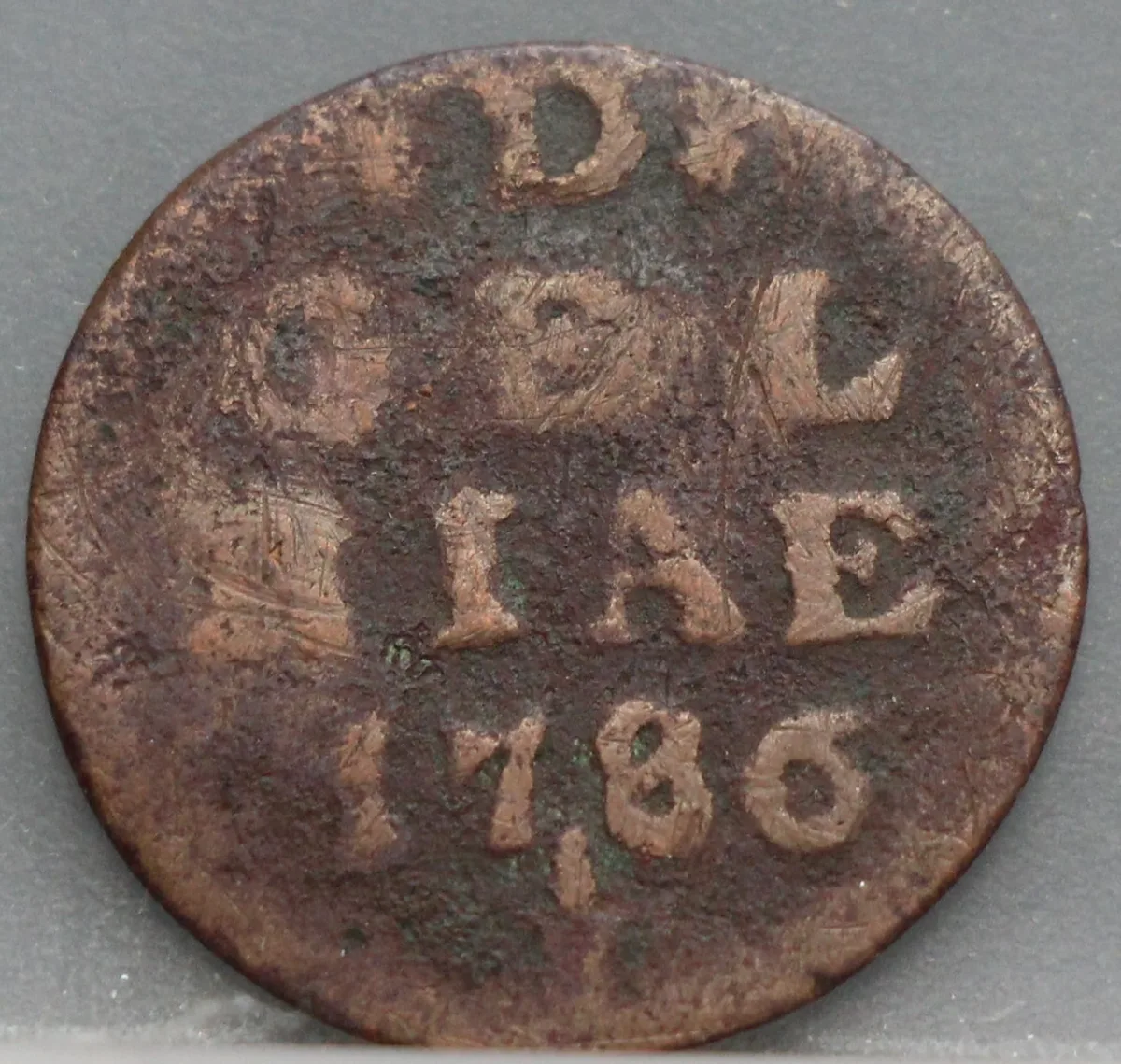 Duit 1786 Gelderland voorzijde