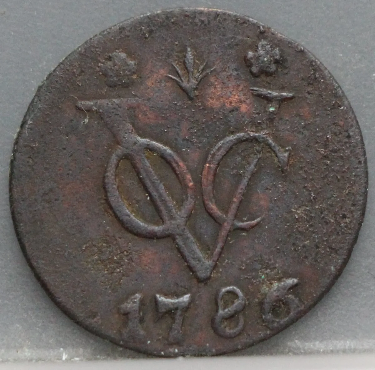 Duit 1786 Gelderland Koper voorzijde