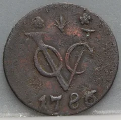 Duit 1786 Gelderland Koper voorzijde