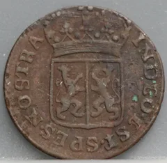 Duit 1786 Gelderland Koper achterzijde