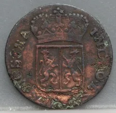 Duit 1786 Gelderland Koper achterzijde
