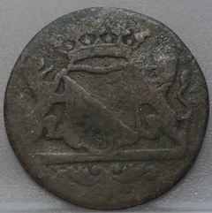 Duit 1786 Stad Utrecht achterzijde